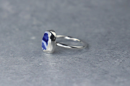 UK Size N Welsh Sea Pottery Ring
