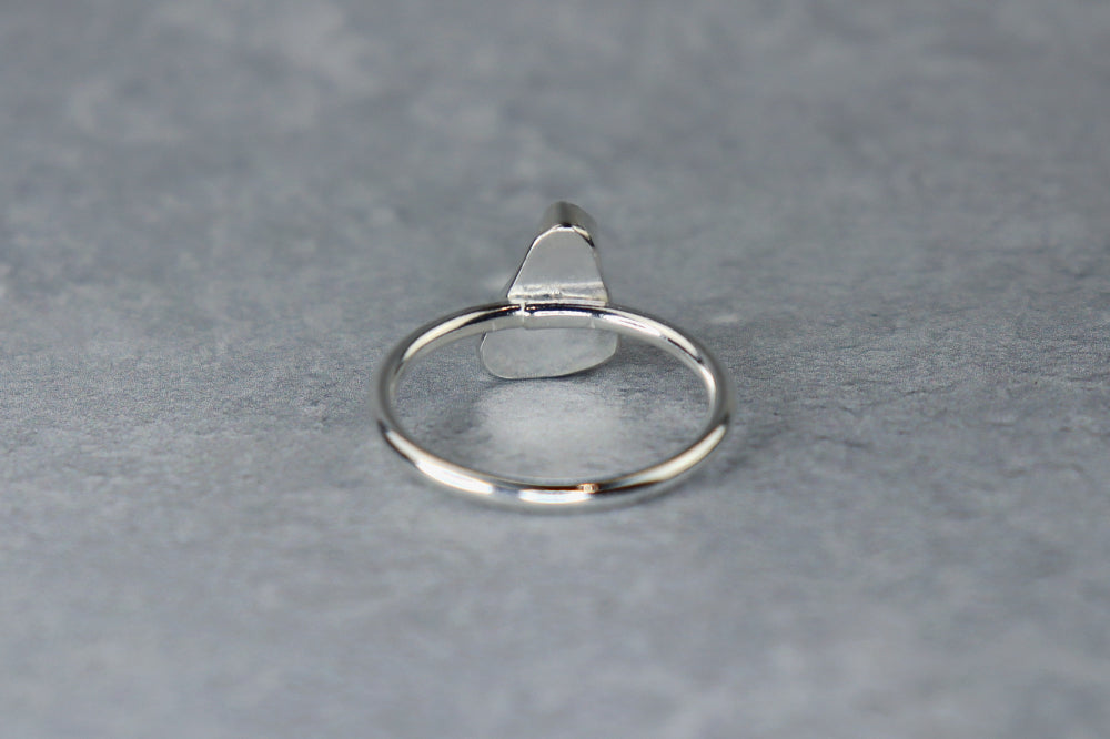 UK Size R Welsh Sea Pottery Ring