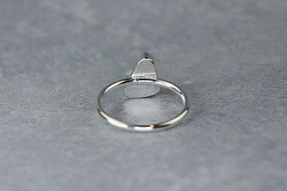 UK Size R Welsh Sea Pottery Ring