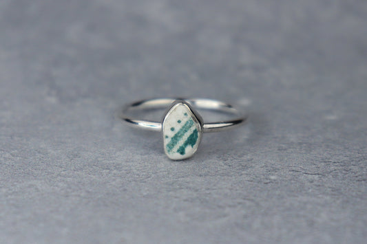 UK Size U Welsh Sea Pottery Ring