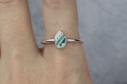 UK Size U Welsh Sea Pottery Ring