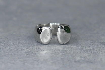 UK Size O Welsh Sea Glass Signet Ring