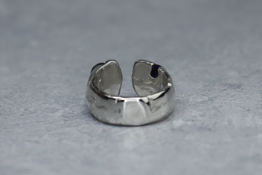 UK Size O Welsh Sea Glass Signet Ring