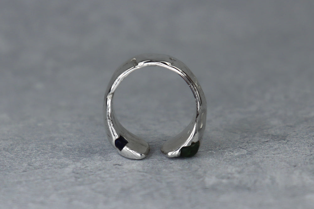 UK Size O Welsh Sea Glass Signet Ring