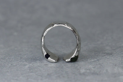 UK Size O Welsh Sea Glass Signet Ring