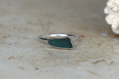 UK Size N Welsh Sea Glass Ring