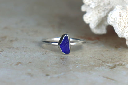 UK Size M Welsh Sea Glass Ring