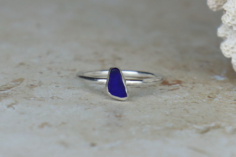 UK Size V Welsh Sea Glass Ring