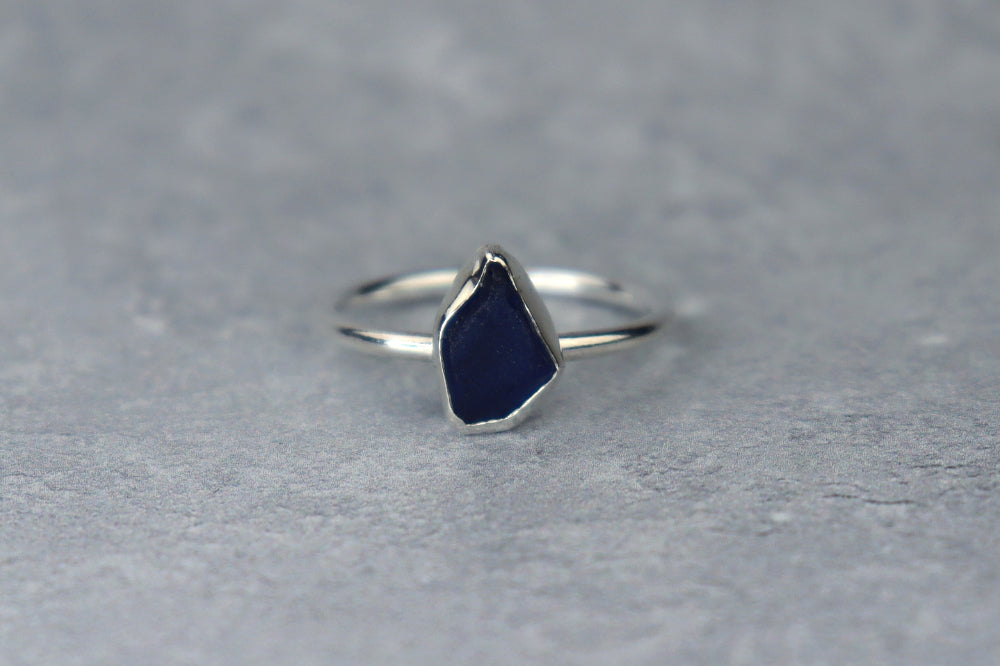 UK Size S Welsh Sea Glass Ring