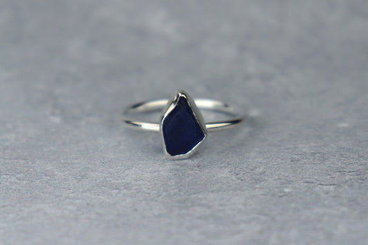 UK Size S Welsh Sea Glass Ring