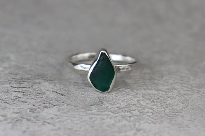 UK Size N Welsh Sea Glass Ring