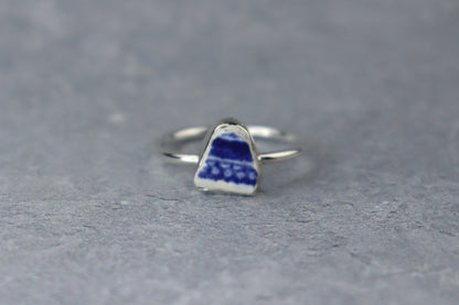 UK Size V Welsh Sea Pottery Ring