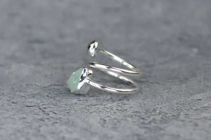 UK Size J/K Welsh Sea Glass Ring