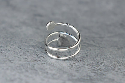 UK Size L/M Welsh Sea Glass Ring