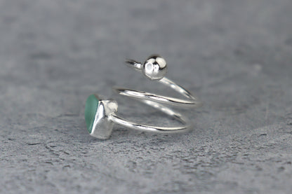 UK Size O/P Welsh Sea Glass Ring