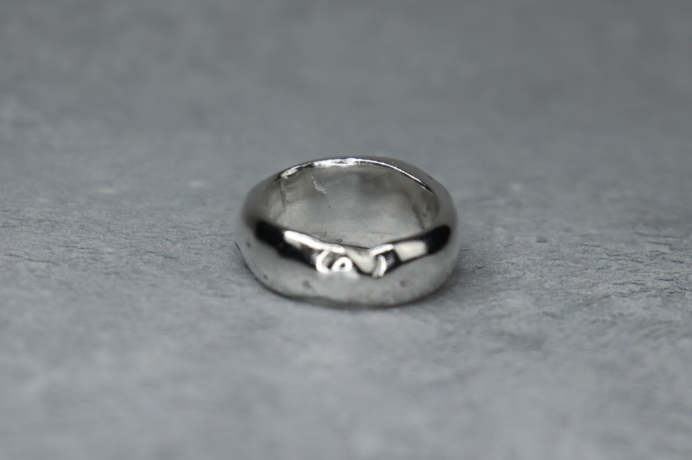 UK Size O Welsh Sea Glass Signet Ring