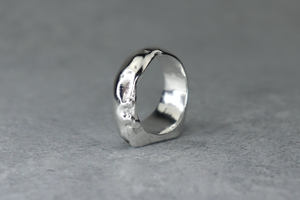 UK Size O Welsh Sea Glass Signet Ring