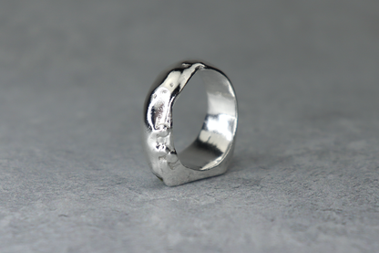UK Size O Welsh Sea Glass Signet Ring