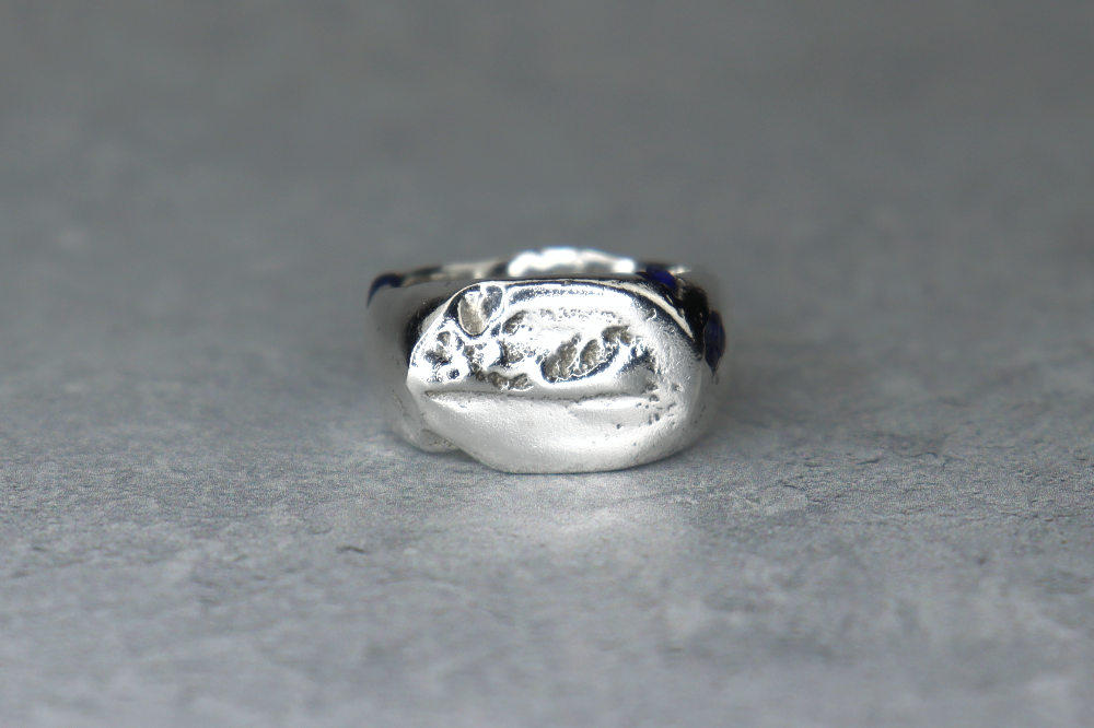 UK Size R/S Welsh Sea Glass Signet Ring