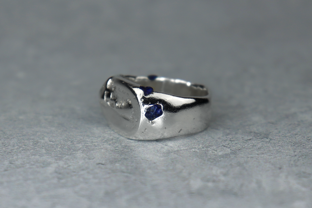 UK Size R/S Welsh Sea Glass Signet Ring