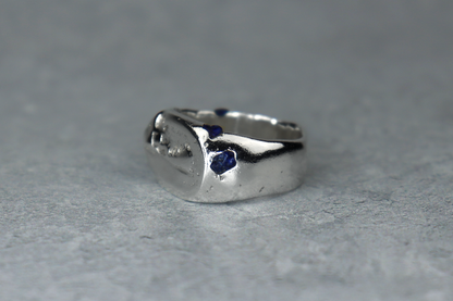 UK Size R/S Welsh Sea Glass Signet Ring