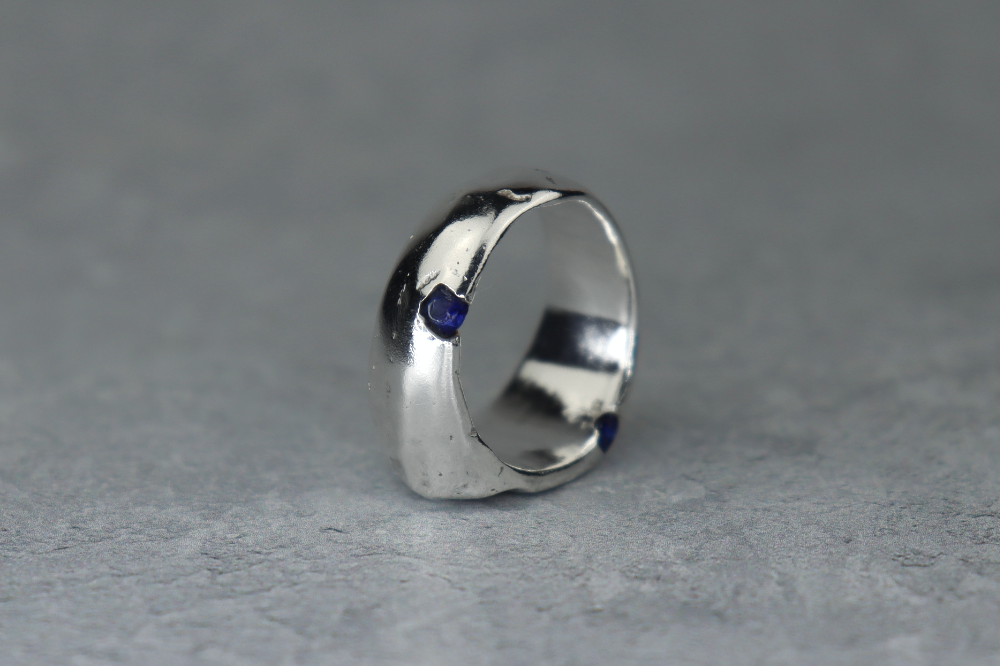UK Size R/S Welsh Sea Glass Signet Ring