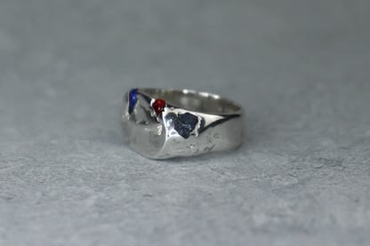 UK Size S Welsh Sea Glass Signet Ring