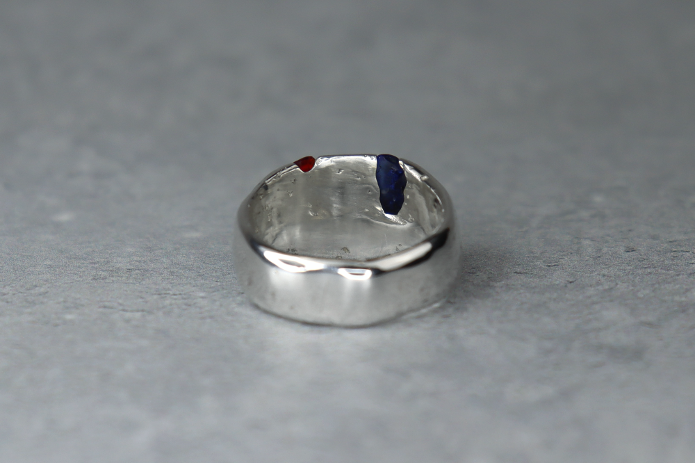 UK Size S Welsh Sea Glass Signet Ring