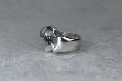UK Size Q/P Welsh Sea Glass Signet Ring