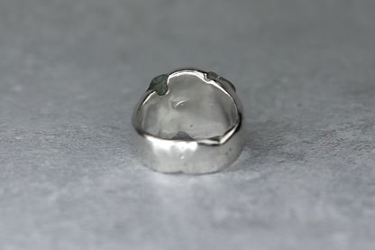UK Size Q/P Welsh Sea Glass Signet Ring