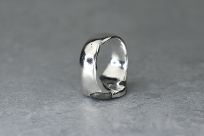UK Size Q/P Welsh Sea Glass Signet Ring