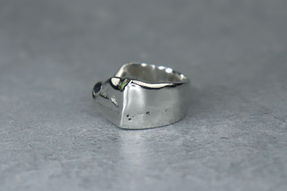 UK Size M/N Welsh Sea Glass Signet Ring