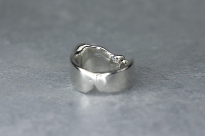 UK Size M/N Welsh Sea Glass Signet Ring