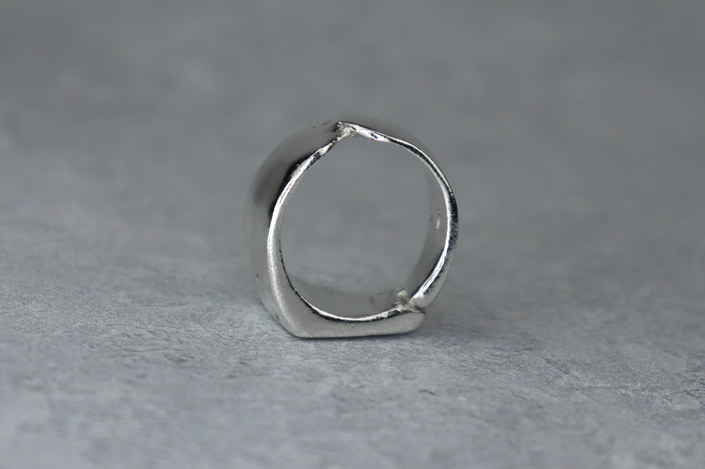 UK Size M/N Welsh Sea Glass Signet Ring