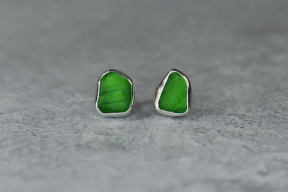 Welsh Sea Glass Stud Earrings