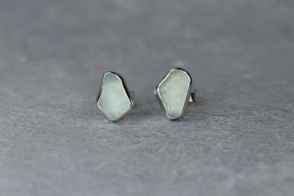 Welsh Sea Glass Stud Earrings