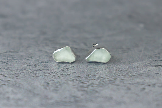 Welsh Sea Glass Stud Earrings