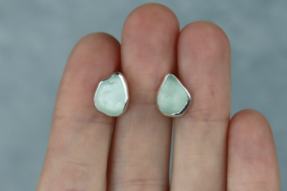 Welsh Sea Glass Stud Earrings