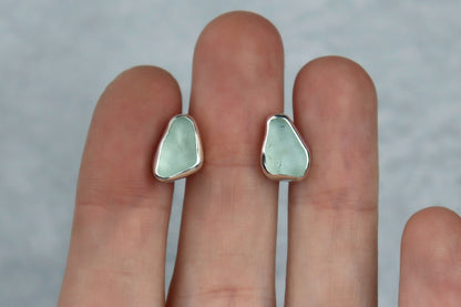 Welsh Sea Glass Stud Earrings