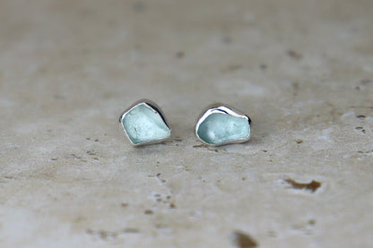Welsh Sea Glass Stud Earrings