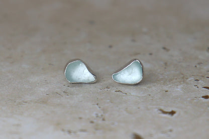 Welsh Sea Glass Stud Earrings