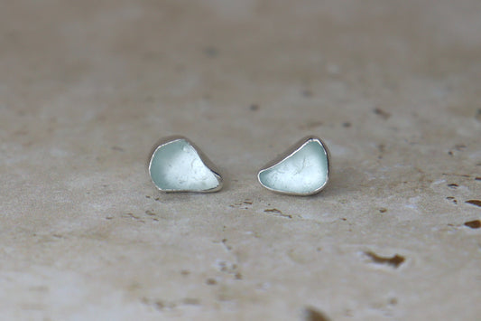 Welsh Sea Glass Stud Earrings