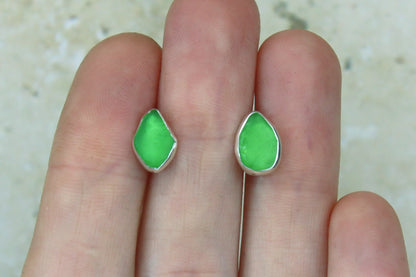 Welsh Sea Glass Stud Earrings