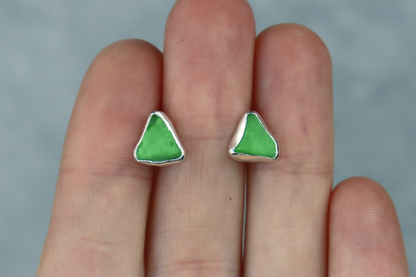 Welsh Sea Glass Stud Earrings
