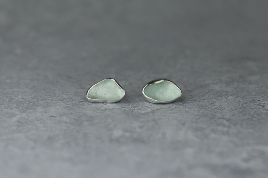 Welsh Sea Glass Stud Earrings