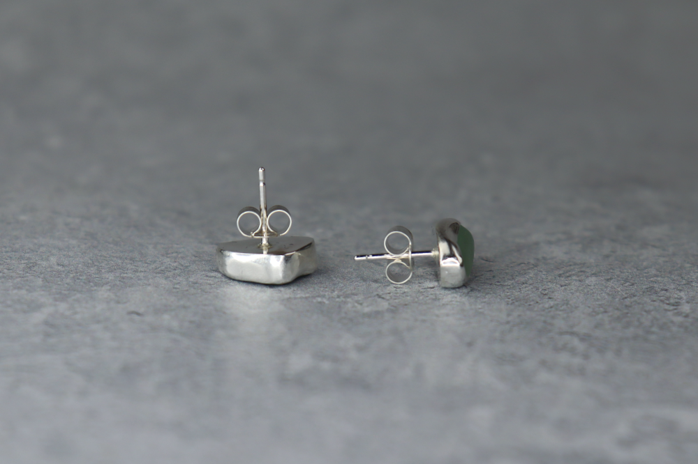 Welsh Sea Glass Stud Earrings