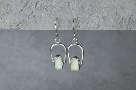 Welsh Sea Glass Geometric Earring