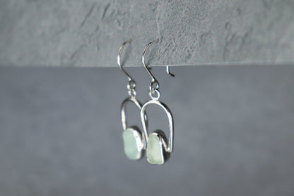 Welsh Sea Glass Geometric Earring