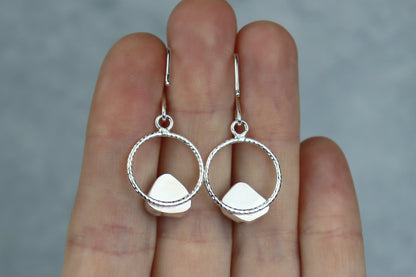 Welsh Sea Glass Geometric Earrings