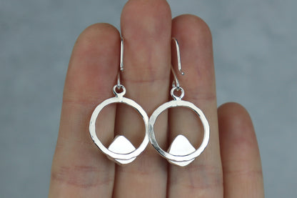 Welsh Sea Glass Geometric Earrings